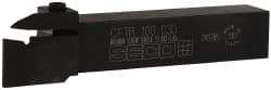 Seco - External Thread, 0.43" Max Depth of Cut, 3mm Min Groove Width, 6" OAL, Right Hand Indexable Grooving Cutoff Toolholder - 1" Shank Height x 1" Shank Width, LC..1603.. Insert Style, CFTR Toolholder Style, Series Multi-Directional Turning (MDT) - USA Tool & Supply