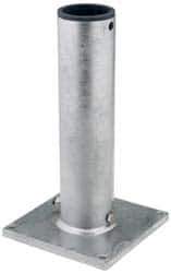 THERN - 8 Inches Long x 8 Inches Wide x 14.56 Inches Deep x 1/2 Inches Thick Davit Crane Pedestal/Socket Base - 7 Inches Distance Between Mounting Hole Centers, 0.41 Inches Hole Diameter, Galvanized Finish - USA Tool & Supply