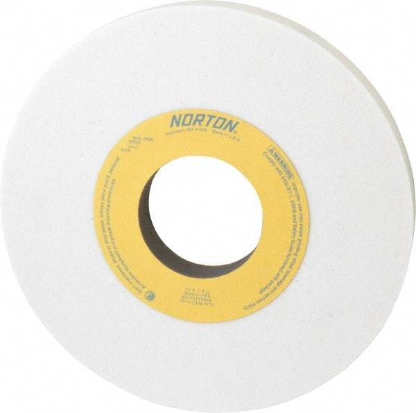 Norton - 10" Diam x 3" Hole x 1" Thick, I Hardness, 60 Grit Surface Grinding Wheel - Aluminum Oxide, Type 1, Medium Grade, 2,485 Max RPM, Vitrified Bond, No Recess - USA Tool & Supply