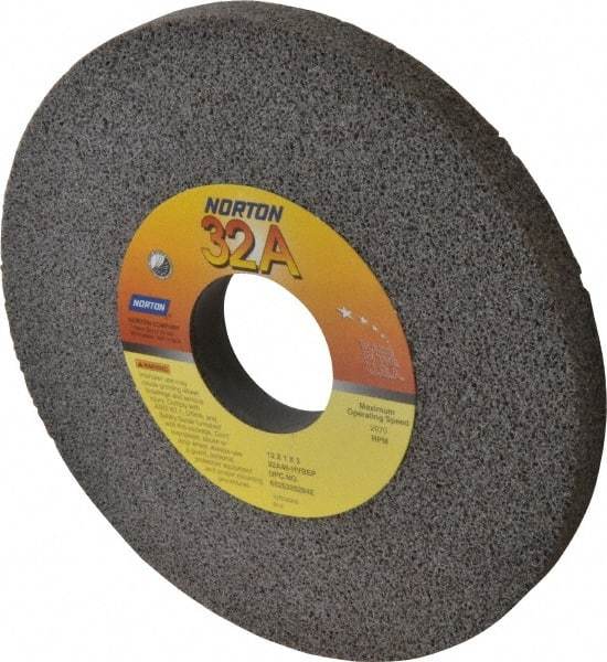 Norton - 12" Diam x 3" Hole x 1" Thick, H Hardness, 46 Grit Surface Grinding Wheel - Aluminum Oxide, Type 1, Coarse Grade, 2,070 Max RPM, Vitrified Bond, No Recess - USA Tool & Supply