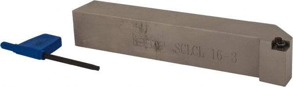 Iscar - SCLC, Left Hand Cut, 1" Shank Height x 1" Shank Width, Neutral Rake Indexable Turning Toolholder - 6" OAL, CC.T 3 Insert Compatibility, Series Isoturn - USA Tool & Supply