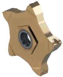Iscar - 24R150J15DPENTA J Grade IC1008, 1.5mm Cutting Width Carbide Grooving Insert - 5mm Max Depth of Cut, Right Hand, 0.06mm Corner Radius, TiAlN/TiN Finish - USA Tool & Supply