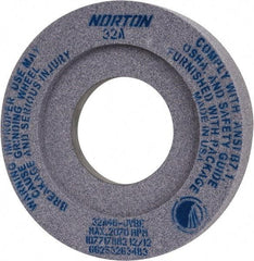 Norton - 12" Diam x 5" Hole x 2" Thick, J Hardness, 46 Grit Surface Grinding Wheel - Aluminum Oxide, Type 7, Coarse Grade, 2,070 Max RPM, Vitrified Bond, Two-Side Recess - USA Tool & Supply
