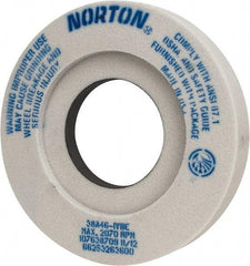 Norton - 12" Diam x 5" Hole x 2" Thick, I Hardness, 46 Grit Surface Grinding Wheel - Aluminum Oxide, Type 7, Coarse Grade, 2,070 Max RPM, Vitrified Bond, Two-Side Recess - USA Tool & Supply