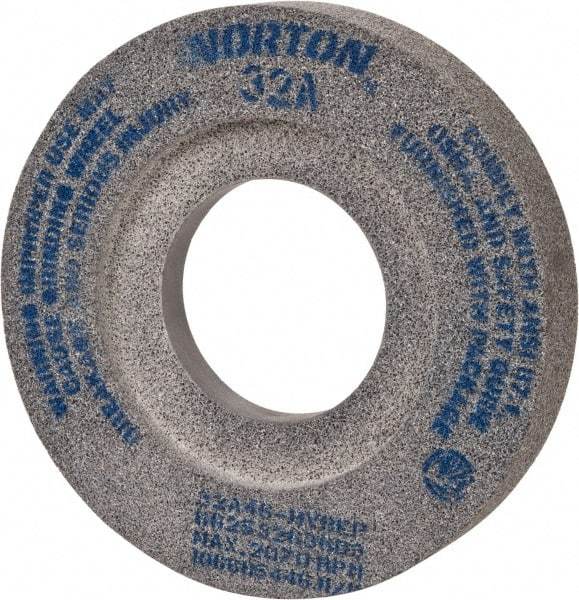 Norton - 12" Diam x 5" Hole x 2" Thick, H Hardness, 46 Grit Surface Grinding Wheel - Aluminum Oxide, Type 7, Coarse Grade, 2,070 Max RPM, Vitrified Bond, Two-Side Recess - USA Tool & Supply