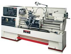 Jet - 14 Inch Swing, 40 Inch Distance Between Centers, Geared Head Speed Control, 3 Phase Engine Lathe - USA Tool & Supply