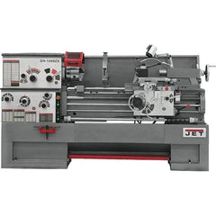 Jet - 14" Swing, 40" Between Centers, 230/460 Volt, Triple Phase Engine Lathe - 7MT Taper, 7-1/2 hp, 42 to 1,800 RPM, 3-1/8" Bore Diam, 40" Deep x 46-7/8" High x 97-1/2" Long - USA Tool & Supply