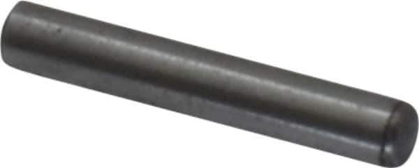 Value Collection - 1/16" Diam x 3/8" Pin Length Grade 8 Alloy Steel Standard Dowel Pin - C 50-58 Hardness, 800 Lb Breaking Strength, 1 Beveled & 1 Rounded End - USA Tool & Supply