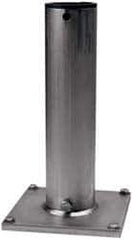 THERN - 8 Inches Long x 8 Inches Wide x 14.56 Inches Deep x 1/2 Inches Thick Davit Crane Pedestal/Socket Base - 7 Inches Distance Between Mounting Hole Centers, 0.41 Inches Hole Diameter, Stainless Steel Finish - USA Tool & Supply
