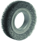 4-1/2" Diameter - 2" Arbor Hole - Crimped Steel Wire Straight Nylox Wheel - USA Tool & Supply