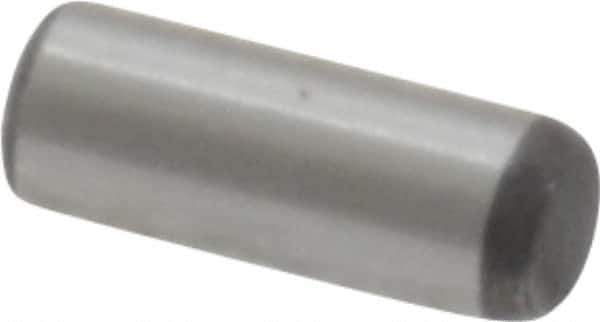 Value Collection - 3/32" Diam x 1/4" Pin Length Grade 8 Alloy Steel Standard Dowel Pin - C 50-58 Hardness, 1,800 Lb Breaking Strength, 1 Beveled & 1 Rounded End - USA Tool & Supply