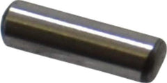 Value Collection - 3/32" Diam x 5/16" Pin Length Grade 8 Alloy Steel Standard Dowel Pin - C 50-58 Hardness, 1,800 Lb Breaking Strength, 1 Beveled & 1 Rounded End - USA Tool & Supply