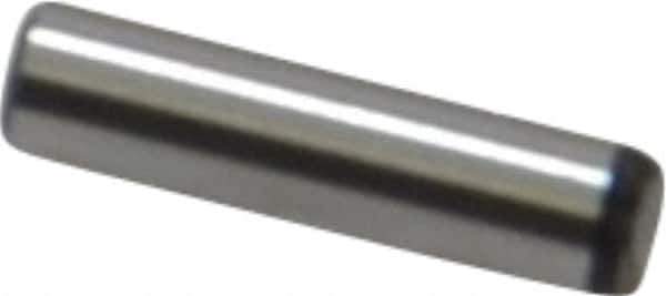 Value Collection - 3/32" Diam x 3/8" Pin Length Grade 8 Alloy Steel Standard Dowel Pin - C 50-58 Hardness, 1,800 Lb Breaking Strength, 1 Beveled & 1 Rounded End - USA Tool & Supply