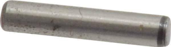 Value Collection - 3/32" Diam x 1/2" Pin Length Grade 8 Alloy Steel Standard Dowel Pin - C 50-58 Hardness, 1,800 Lb Breaking Strength, 1 Beveled & 1 Rounded End - USA Tool & Supply