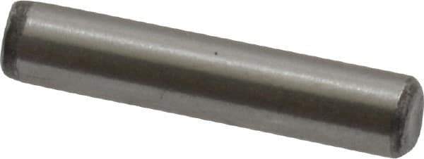 Value Collection - 1/8" Diam x 5/8" Pin Length Grade 8 Alloy Steel Standard Dowel Pin - C 50-58 Hardness, 3,200 Lb Breaking Strength, 1 Beveled & 1 Rounded End - USA Tool & Supply