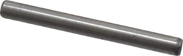 Value Collection - 1/8" Diam x 1-1/4" Pin Length Grade 8 Alloy Steel Standard Dowel Pin - C 50-58 Hardness, 3,200 Lb Breaking Strength, 1 Beveled & 1 Rounded End - USA Tool & Supply