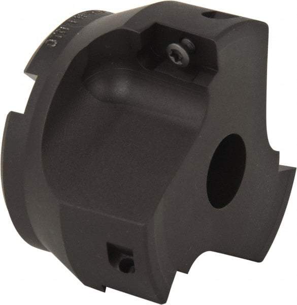 Kyocera - 3 Inserts, 2-1/2" Cut Diam, 3/4" Arbor Diam, 0.64" Max Depth of Cut, Indexable Square-Shoulder Face Mill - 0/90° Lead Angle, 1.57" High, APET 1604 Insert Compatibility, Series FM--AL - USA Tool & Supply
