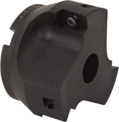 Kyocera - 3 Inserts, 2-1/2" Cut Diam, 3/4" Arbor Diam, 0.64" Max Depth of Cut, Indexable Square-Shoulder Face Mill - 0/90° Lead Angle, 1.57" High, APET 1604 Insert Compatibility, Series FM--AL - USA Tool & Supply