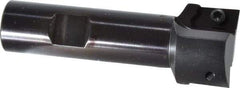 Kyocera - 1-1/4" Cut Diam, 0.64" Max Depth of Cut, 3/4" Shank Diam, 3-3/8" OAL, Indexable Square Shoulder End Mill - APET 1604 Inserts, Weldon Shank, 90° Lead Angle, Through Coolant - USA Tool & Supply