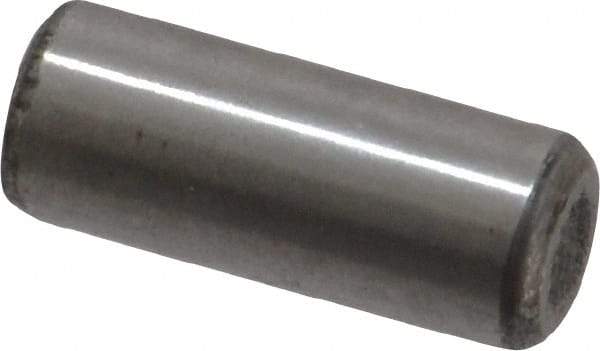 Value Collection - 1/4" Diam x 5/8" Pin Length Grade 8 Alloy Steel Standard Dowel Pin - C 50-58 Hardness, 12,800 Lb Breaking Strength, 1 Beveled & 1 Rounded End - USA Tool & Supply