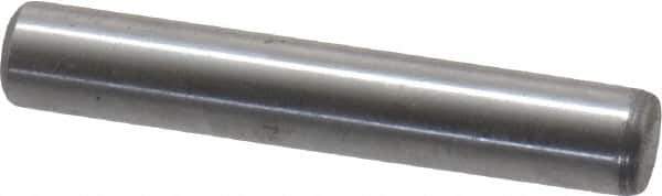 Value Collection - 1/4" Diam x 1-1/2" Pin Length Grade 8 Alloy Steel Standard Dowel Pin - C 50-58 Hardness, 12,800 Lb Breaking Strength, 1 Beveled & 1 Rounded End - USA Tool & Supply