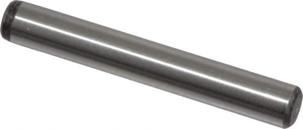 Value Collection - 1/4" Diam x 1-3/4" Pin Length Grade 8 Alloy Steel Standard Dowel Pin - C 50-58 Hardness, 12,800 Lb Breaking Strength, 1 Beveled & 1 Rounded End - USA Tool & Supply