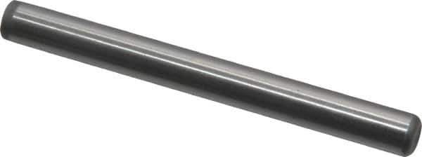 Value Collection - 1/4" Diam x 2-1/2" Pin Length Grade 8 Alloy Steel Standard Dowel Pin - C 50-58 Hardness, 12,800 Lb Breaking Strength, 1 Beveled & 1 Rounded End - USA Tool & Supply