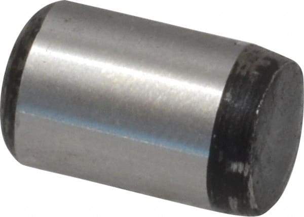 Value Collection - 5/16" Diam x 1/2" Pin Length Grade 8 Alloy Steel Standard Dowel Pin - C 50-58 Hardness, 20,000 Lb Breaking Strength, 1 Beveled & 1 Rounded End - USA Tool & Supply