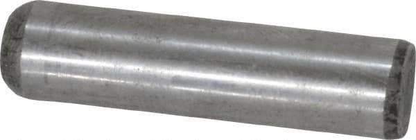 Value Collection - 5/16" Diam x 1-1/4" Pin Length Grade 8 Alloy Steel Standard Dowel Pin - C 50-58 Hardness, 20,000 Lb Breaking Strength, 1 Beveled & 1 Rounded End - USA Tool & Supply