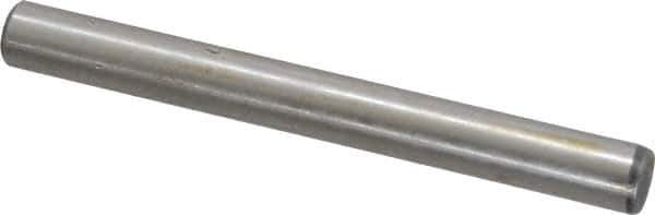 Value Collection - 5/16" Diam x 3" Pin Length Grade 8 Alloy Steel Standard Dowel Pin - C 50-58 Hardness, 20,000 Lb Breaking Strength, 1 Beveled & 1 Rounded End - USA Tool & Supply