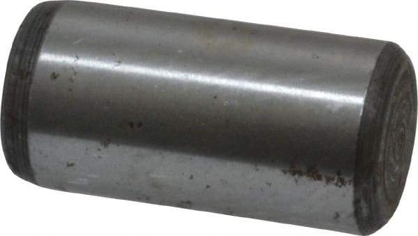 Value Collection - 3/8" Diam x 3/4" Pin Length Grade 8 Alloy Steel Standard Dowel Pin - C 50-58 Hardness, 28,700 Lb Breaking Strength, 1 Beveled & 1 Rounded End - USA Tool & Supply