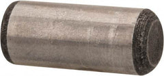 Value Collection - 3/8" Diam x 7/8" Pin Length Grade 8 Alloy Steel Standard Dowel Pin - C 50-58 Hardness, 28,700 Lb Breaking Strength, 1 Beveled & 1 Rounded End - USA Tool & Supply