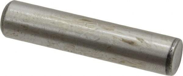 Value Collection - 3/8" Diam x 1-3/4" Pin Length Grade 8 Alloy Steel Standard Dowel Pin - C 50-58 Hardness, 28,700 Lb Breaking Strength, 1 Beveled & 1 Rounded End - USA Tool & Supply