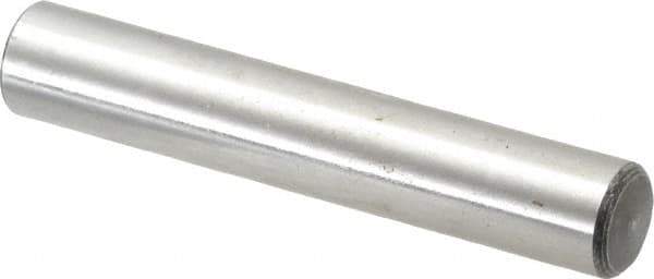 Value Collection - 7/16" Diam x 2-1/2" Pin Length Grade 8 Alloy Steel Standard Dowel Pin - C 50-58 Hardness, 39,100 Lb Breaking Strength, 1 Beveled & 1 Rounded End - USA Tool & Supply