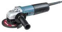 Makita - 4-1/2" Wheel Diam, 2,800 to 10,500 RPM, Corded Angle & Disc Grinder - 5/8-11 Spindle, 120 Volts, 12 Amps - USA Tool & Supply