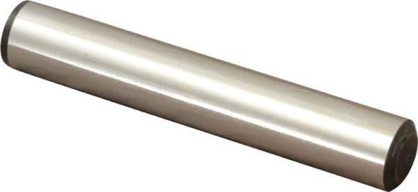 Value Collection - 3/4" Diam x 4-1/2" Pin Length Grade 8 Alloy Steel Standard Dowel Pin - C 50-58 Hardness, 114,000 Lb Breaking Strength, 1 Beveled & 1 Rounded End - USA Tool & Supply