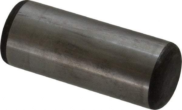 Value Collection - 1" Diam x 2-1/2" Pin Length Grade 8 Alloy Steel Standard Dowel Pin - C 50-58 Hardness, 204,000 Lb Breaking Strength, 1 Beveled & 1 Rounded End - USA Tool & Supply