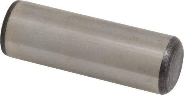 Value Collection - 1" Diam x 3" Pin Length Grade 8 Alloy Steel Standard Dowel Pin - C 50-58 Hardness, 204,000 Lb Breaking Strength, 1 Beveled & 1 Rounded End - USA Tool & Supply