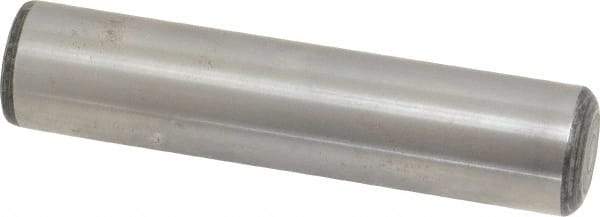 Value Collection - 1" Diam x 4-1/2" Pin Length Grade 8 Alloy Steel Standard Dowel Pin - C 50-58 Hardness, 204,000 Lb Breaking Strength, 1 Beveled & 1 Rounded End - USA Tool & Supply