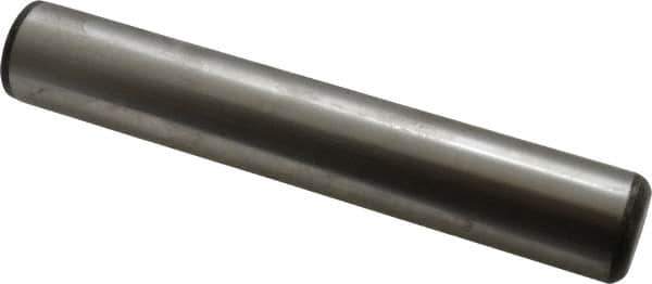 Value Collection - 1" Diam x 6" Pin Length Grade 8 Alloy Steel Standard Dowel Pin - C 50-58 Hardness, 204,000 Lb Breaking Strength, 1 Beveled & 1 Rounded End - USA Tool & Supply