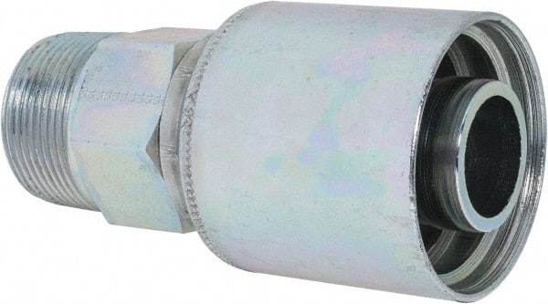 Eaton - 1 - 1/4-11-1/2 Thread Straight Hydraulic Hose Fitting - 1 1/4" Hose Diam - USA Tool & Supply