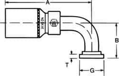 Eaton - Hydraulic Hose Elbow - 1 1/4" Hose Diam - USA Tool & Supply