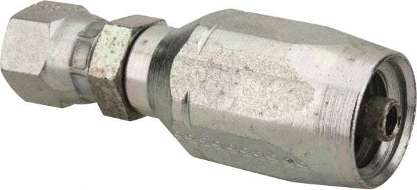 Eaton - 7/16-20 SAE Straight Hydraulic Hose Fitting - 1/4" Hose Diam - USA Tool & Supply