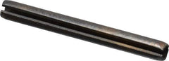 Made in USA - 3/32" Diam x 7/8" Long Slotted Spring Pin - Grade 1070-1090 Alloy Steel, Black Oxide Finish - USA Tool & Supply