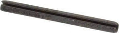 Made in USA - 3/32" Diam x 1" Long Slotted Spring Pin - Grade 1070-1090 Alloy Steel, Black Oxide Finish - USA Tool & Supply