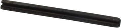 Made in USA - 3/32" Diam x 1-1/8" Long Slotted Spring Pin - Grade 1070-1090 Alloy Steel, Black Oxide Finish - USA Tool & Supply