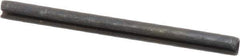 Made in USA - 3/32" Diam x 1-1/4" Long Slotted Spring Pin - Grade 1070-1090 Alloy Steel, Black Oxide Finish - USA Tool & Supply