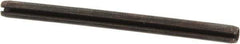 Made in USA - 3/32" Diam x 1-3/8" Long Slotted Spring Pin - Grade 1070-1090 Alloy Steel, Black Oxide Finish - USA Tool & Supply