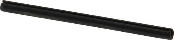 Made in USA - 3/32" Diam x 1-1/2" Long Slotted Spring Pin - Grade 1070-1090 Alloy Steel, Black Oxide Finish - USA Tool & Supply