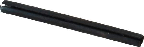 Made in USA - 1/16" Diam x 3/4" Long Slotted Spring Pin - Grade 1070-1090 Alloy Steel, Black Oxide Finish - USA Tool & Supply